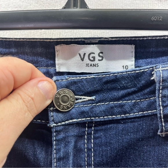 Vigoss Roll Up Skinny Flap Pocket Jeans Womens 10 Blue Denim Stretch Comfy 2606 - Picture 3 of 11